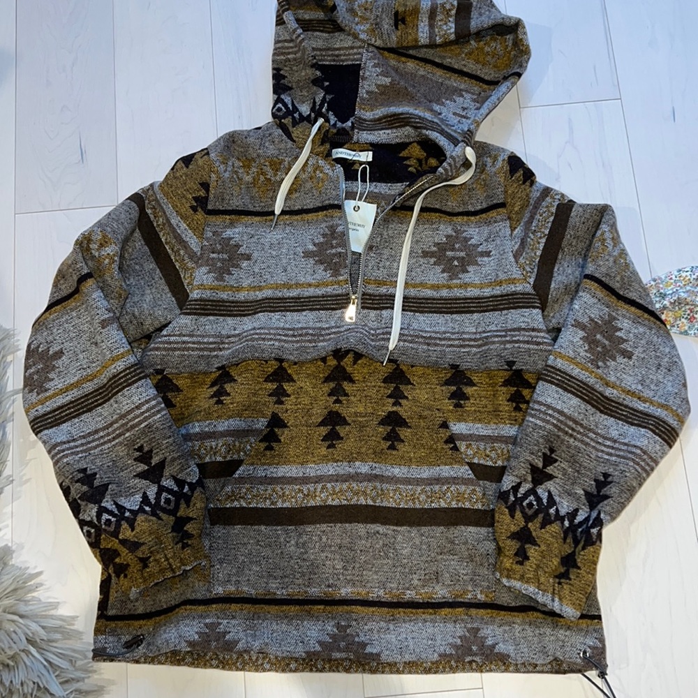Aztec fleece hoodie